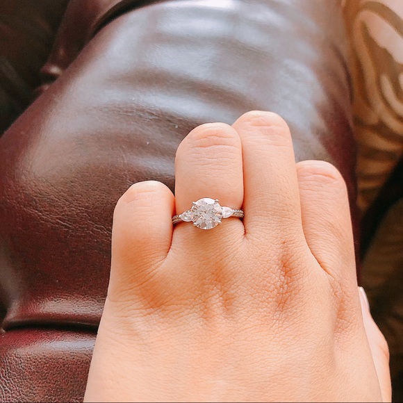 NEW Sterling Silver Diamond Engagement Ring (CZ) - Picture 10 of 11